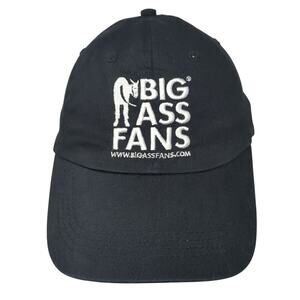 Big Ass Fans Fitted Baseball Cap Black One Size Embroidered Lightweight 6 Panel